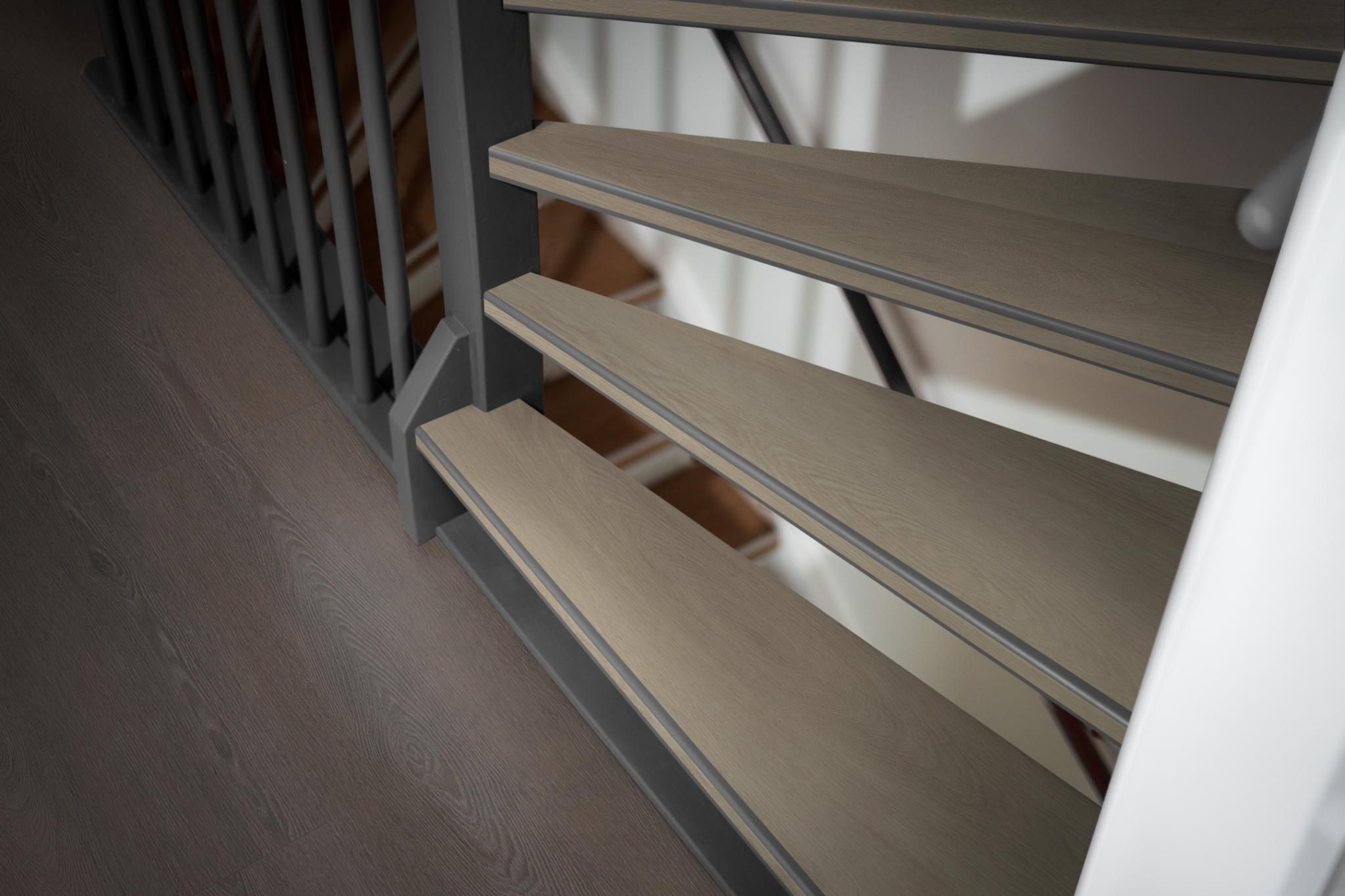 Ambiant Traptreden set pvc Estino Beige Set 4 tredes 3,8/18/55 x 130cm - Afbeelding 2