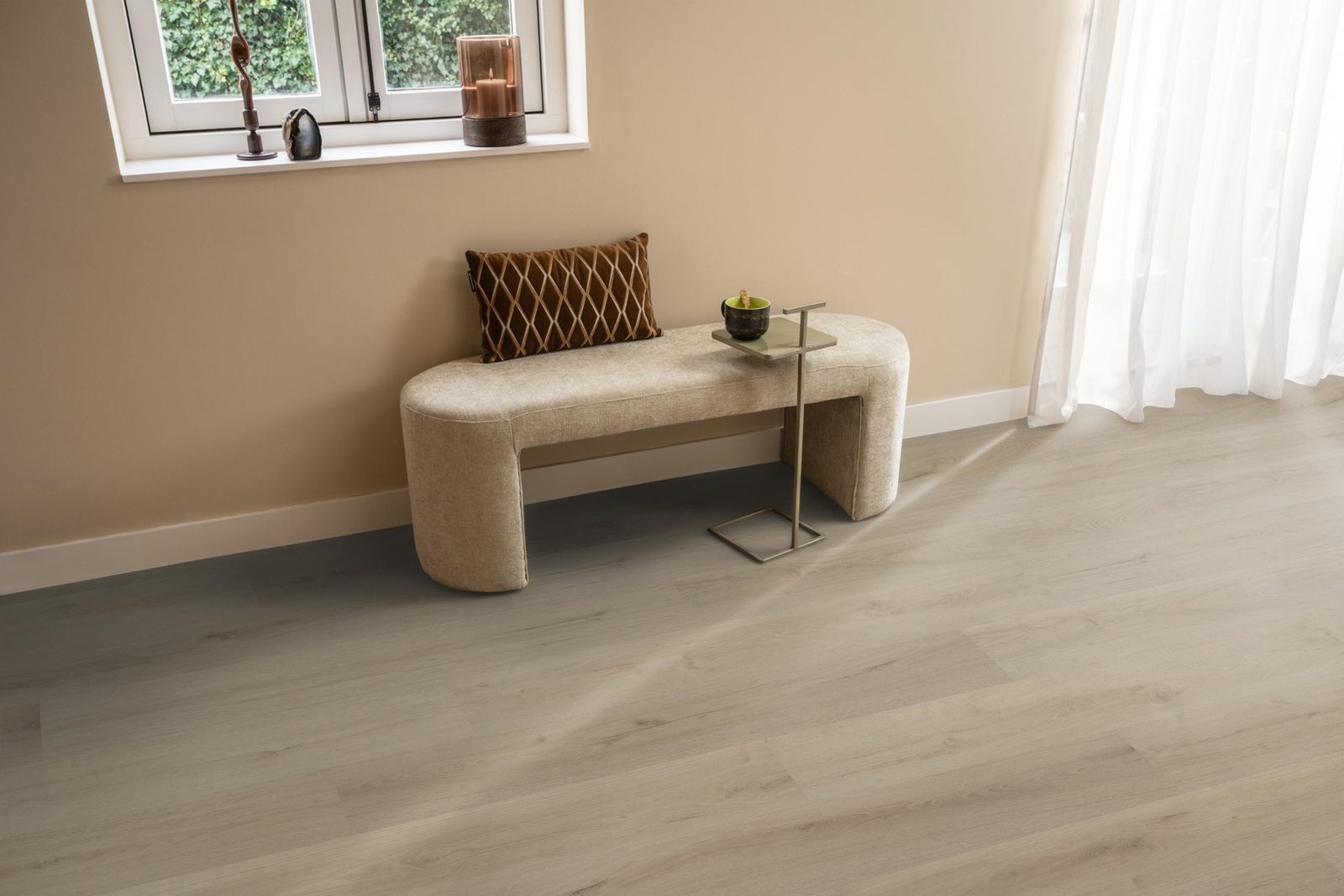 Ambiant plak pvc plank Valento Beige – sfeerfoto