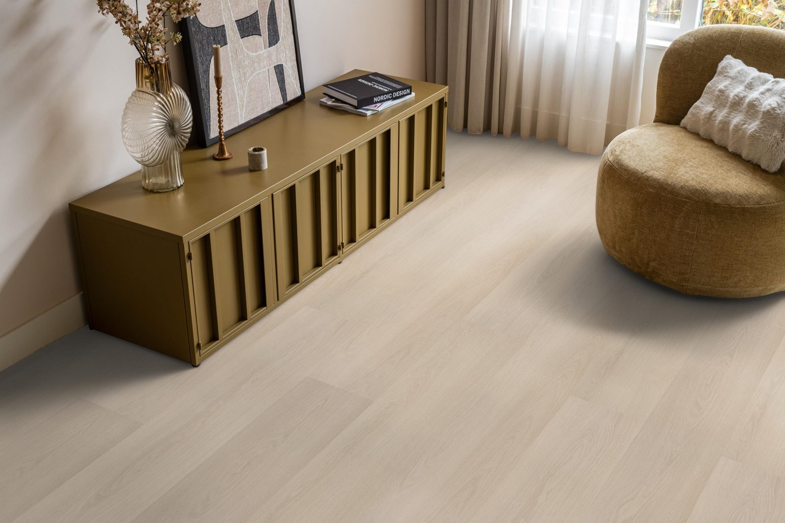 Ambiant pvc klik plank Soleno Beige – sfeerfoto