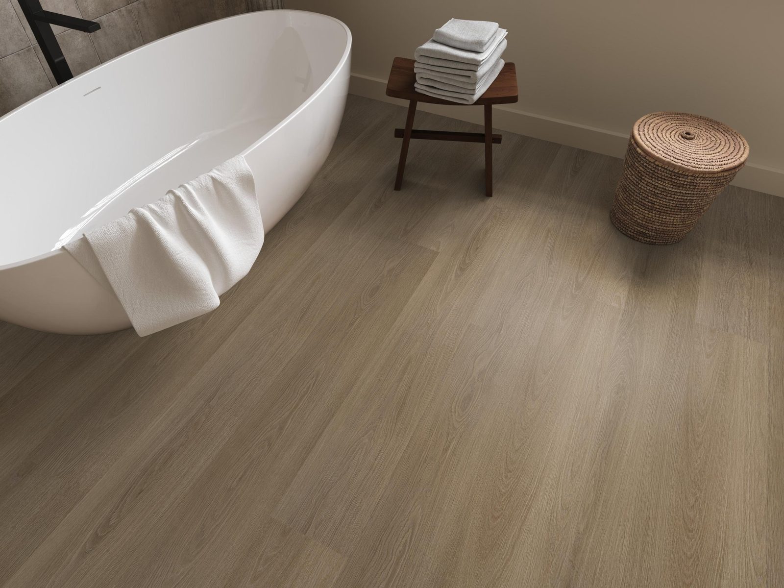 Ambiant pvc klik plank Soleno Dark oak – sfeerfoto