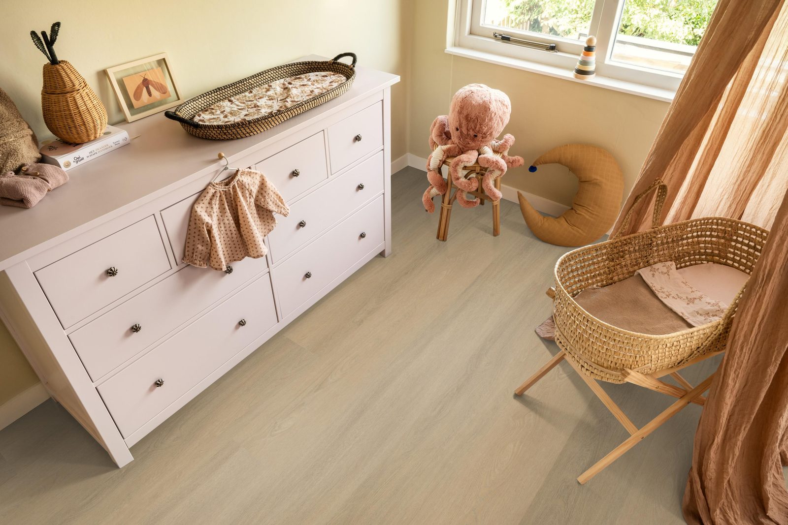 Ambiant pvc klik plank Viranto Warm beige – sfeerfoto