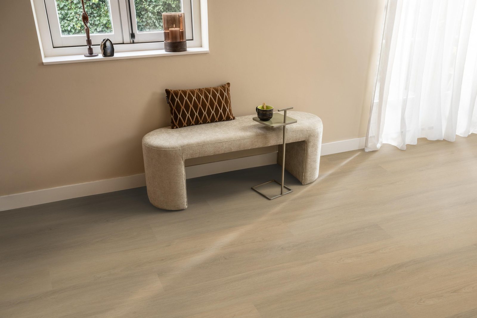 Ambiant pvc klik plank Viranto Warm beige – sfeerfoto