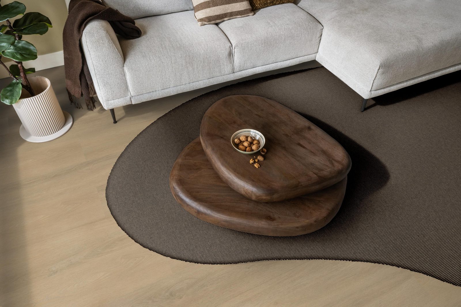 Ambiant pvc klik plank Viranto Warm beige – sfeerfoto