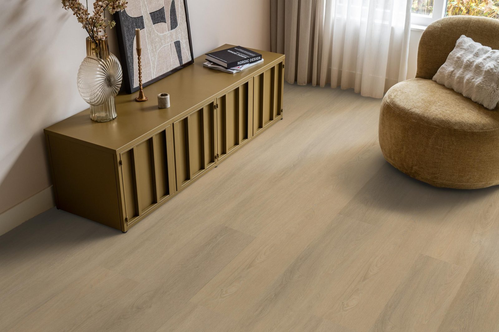 Ambiant pvc klik plank Viranto Warm beige – sfeerfoto