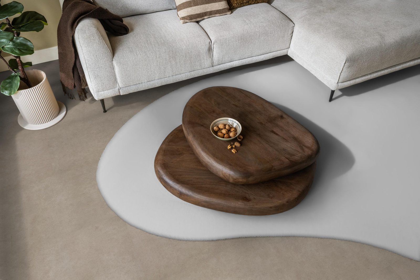 Ambiant pvc klik tegel/betonlook Cerino Light grey – sfeerfoto