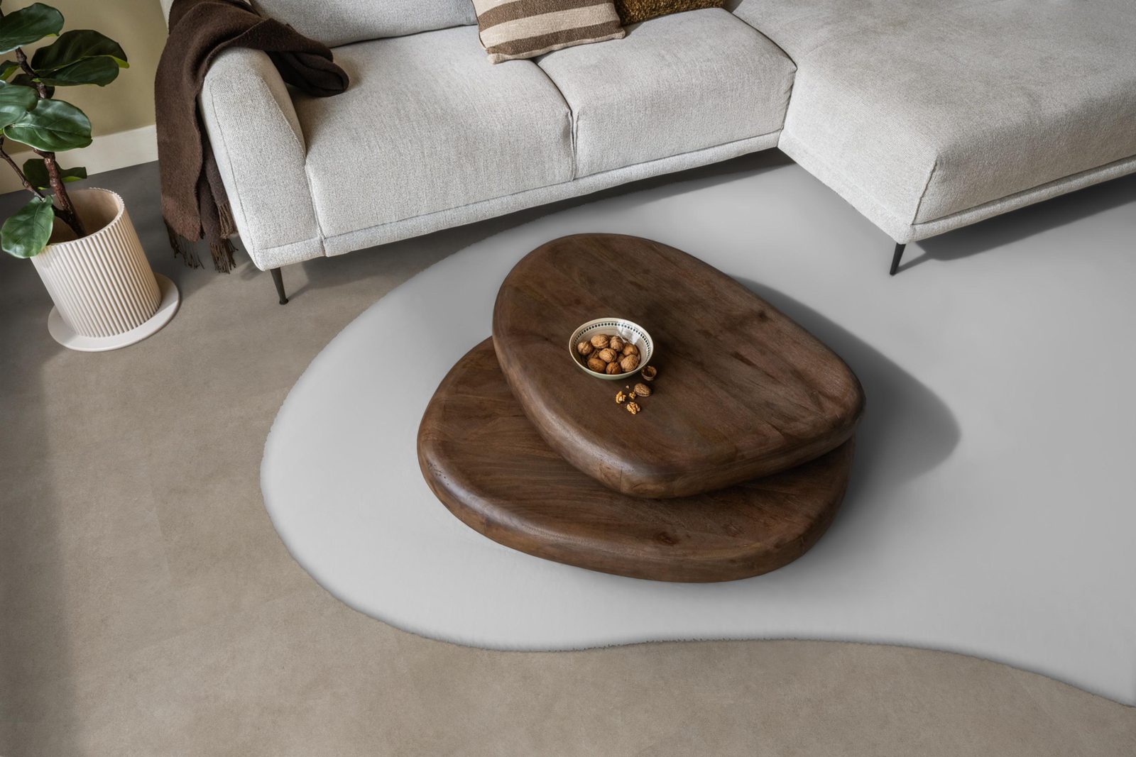 Ambiant pvc loose lay tegel/betonlook Cerino Grey – sfeerfoto