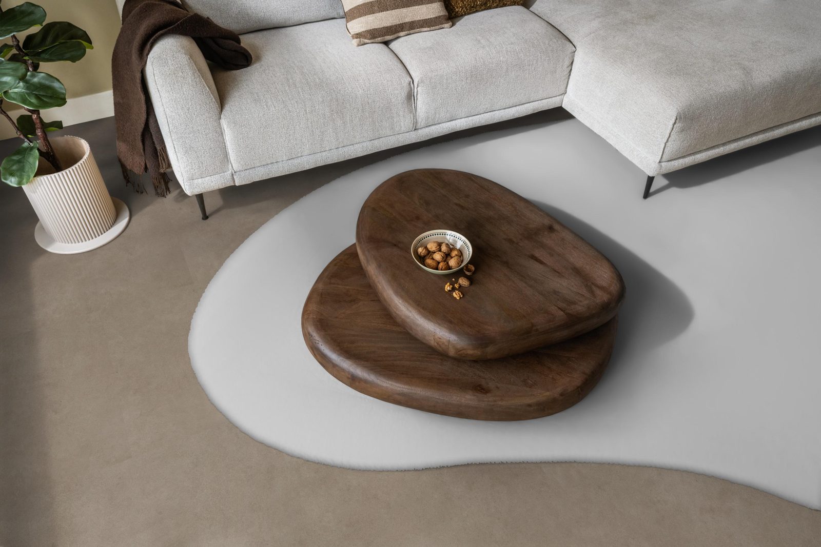 Ambiant pvc loose lay tegel/betonlook Cerino Taupe – sfeerfoto