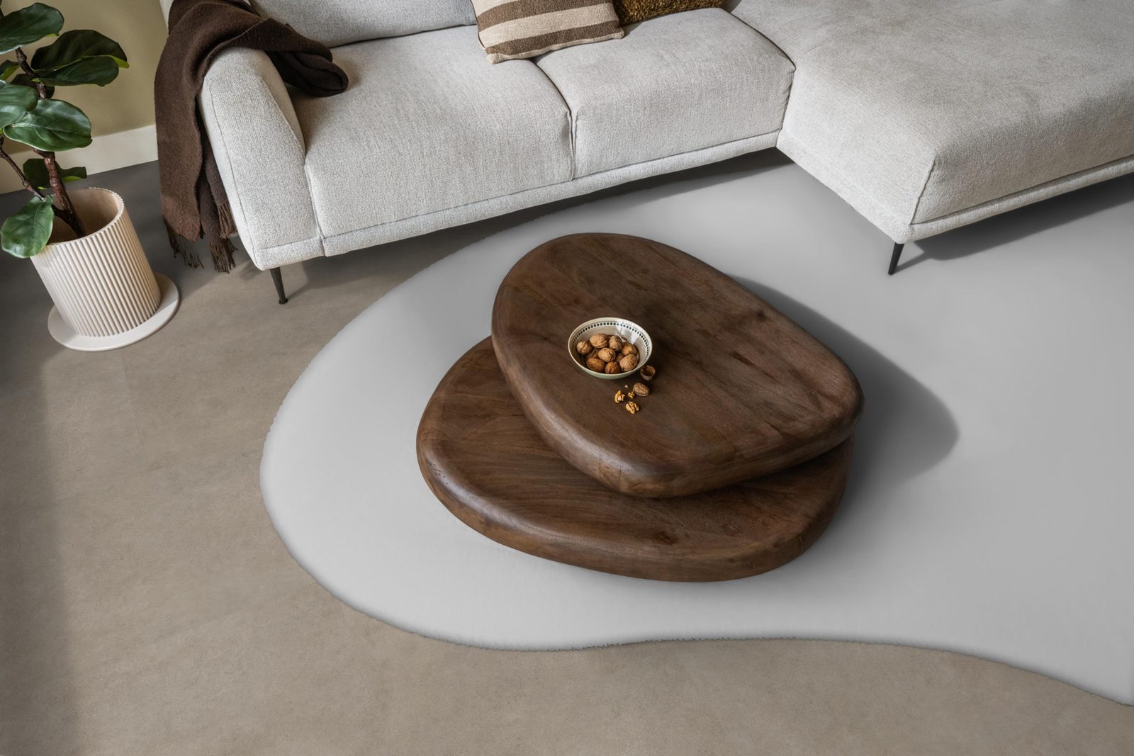 Ambiant pvc plak tegel/betonlook Cerino Grey – sfeerfoto