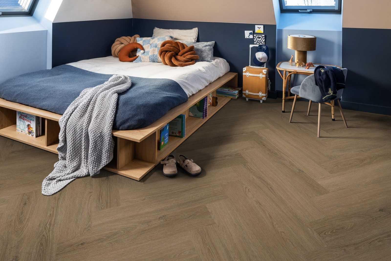 Ambiant pvc visgraat klik Spigato Viranto Light brown – sfeerfoto