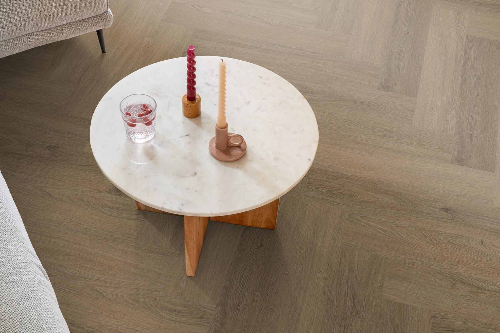 Ambiant pvc visgraat klik Spigato Viranto Light brown – sfeerfoto