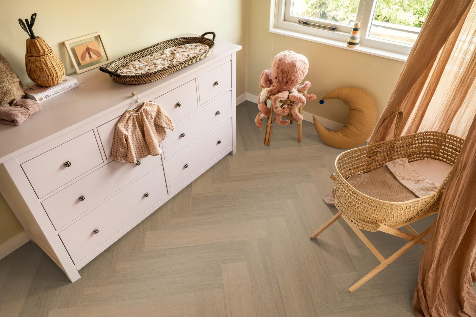 Ambiant pvc visgraat klik Spigato Viranto Warm natural – sfeerfoto