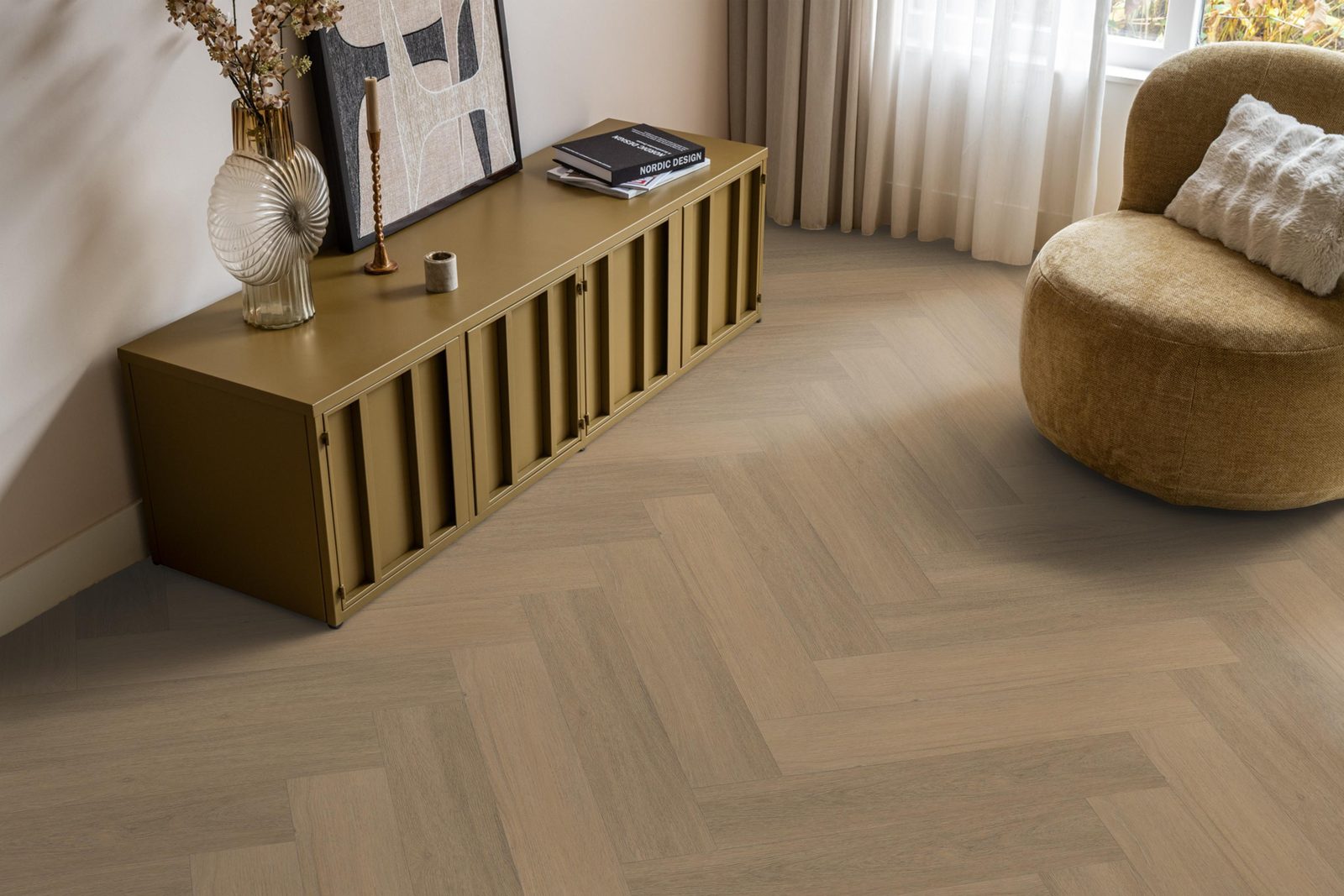Ambiant pvc visgraat klik Spigato Viranto Warm natural – sfeerfoto