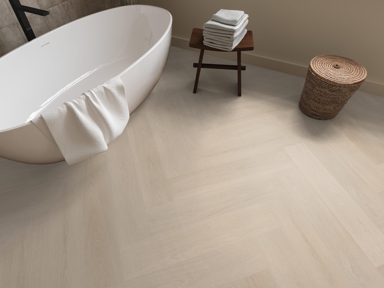 Ambiant pvc visgraat klik Spigato XL Soleno Beige – sfeerfoto