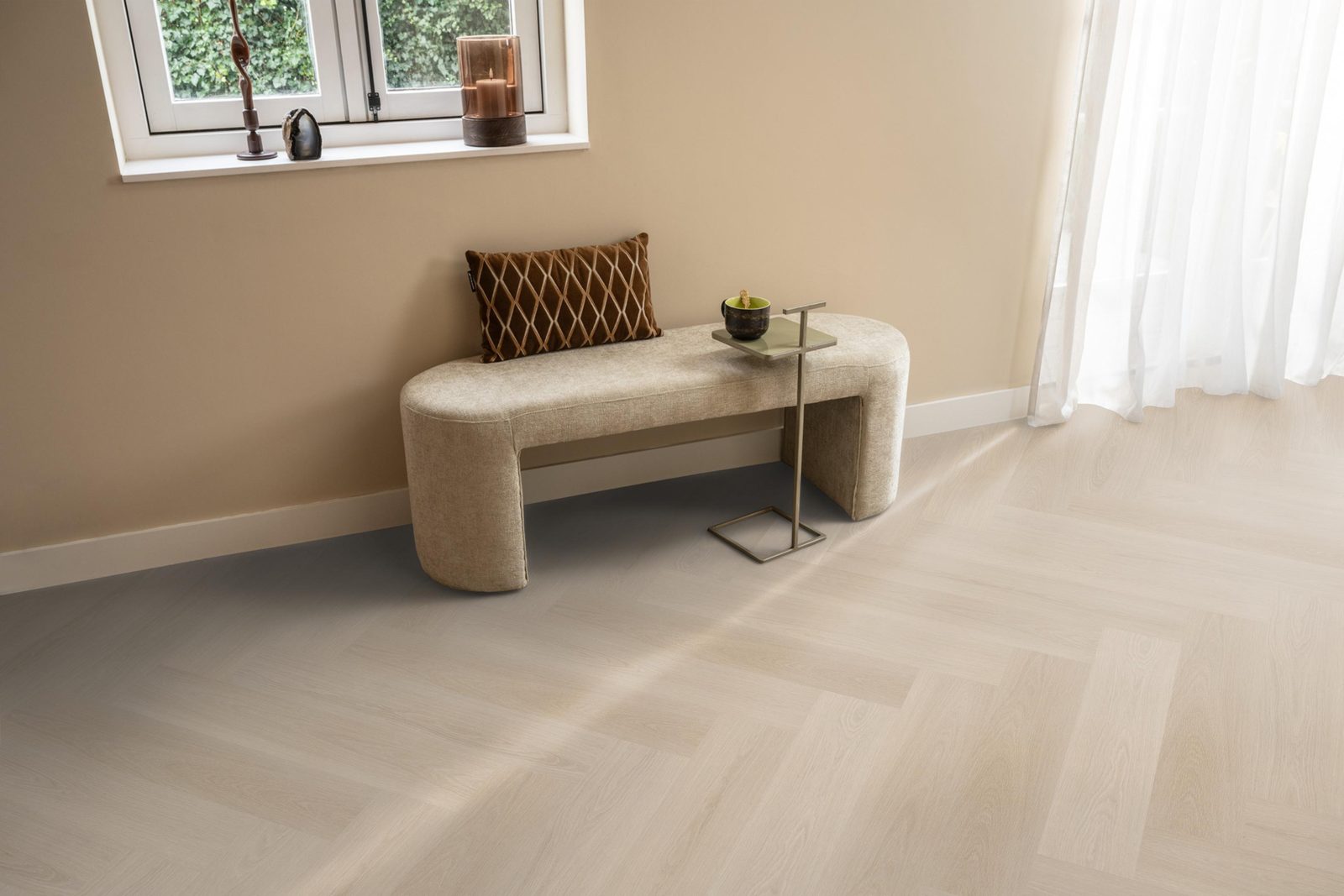 Ambiant pvc visgraat klik Spigato XL Soleno Beige – sfeerfoto