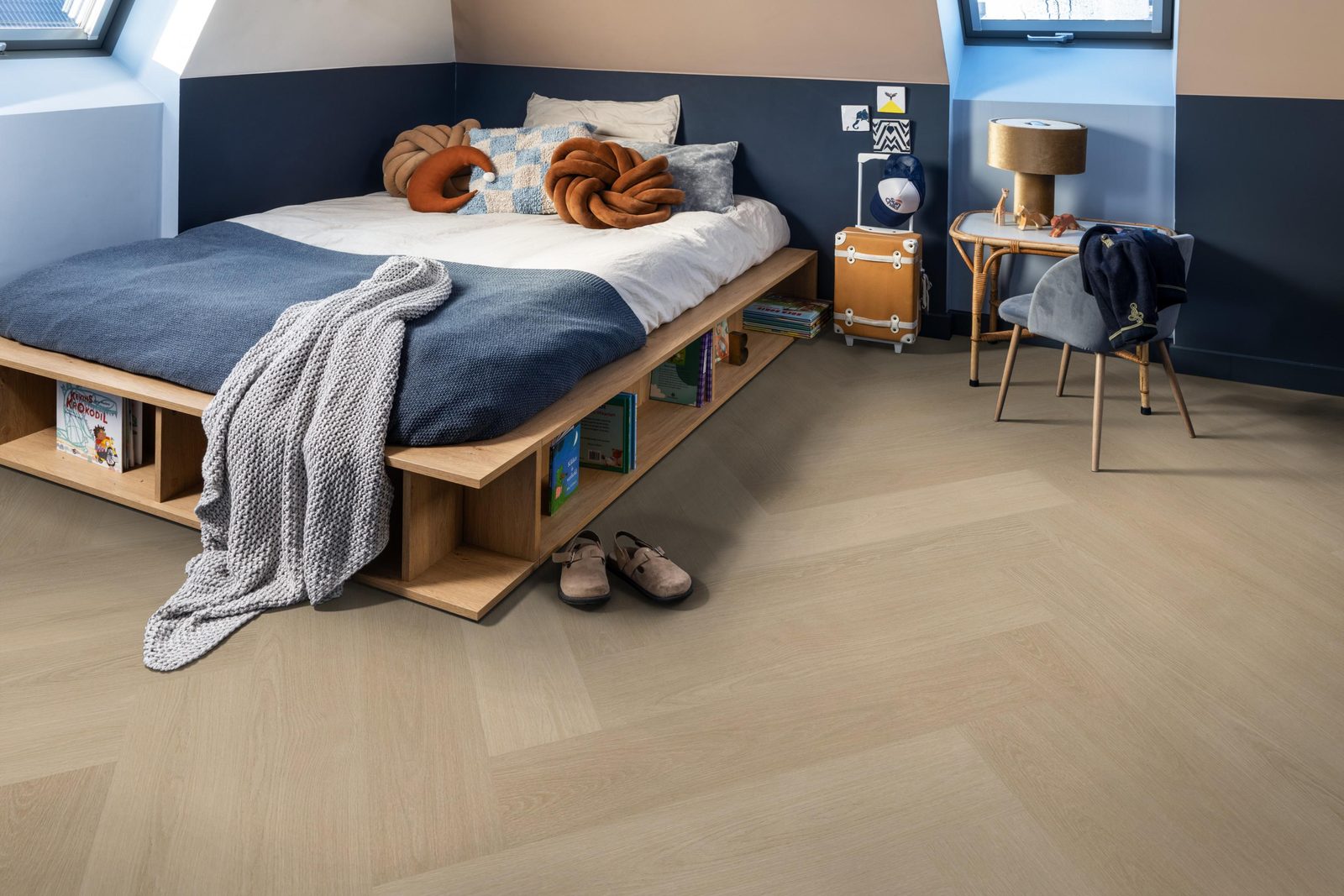 Ambiant pvc visgraat klik Spigato XL Soleno Natural – sfeerfoto