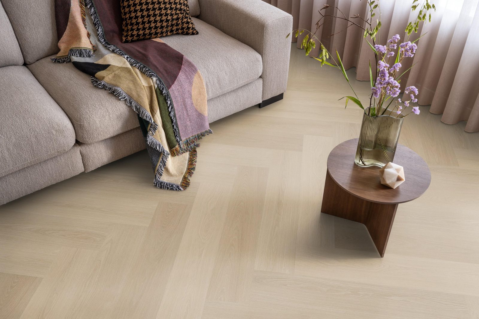 Ambiant pvc visgraat klik Spigato XL Soleno Natural – sfeerfoto