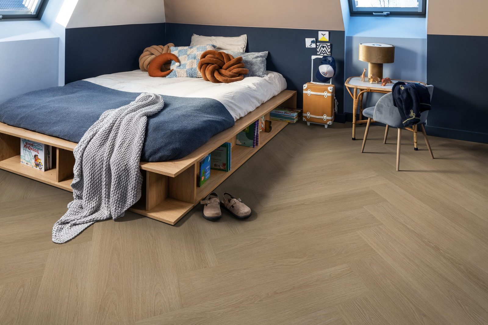 Ambiant pvc visgraat klik Spigato XL Soleno Warm oak – sfeerfoto
