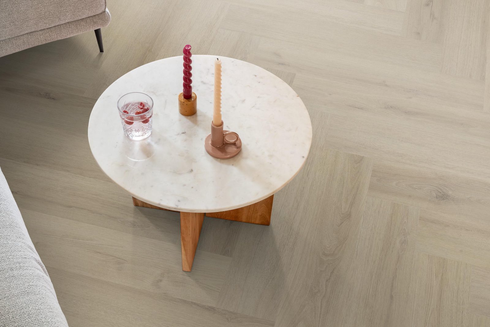 Ambiant pvc visgraat klik Spigato XL Valento Beige – sfeerfoto