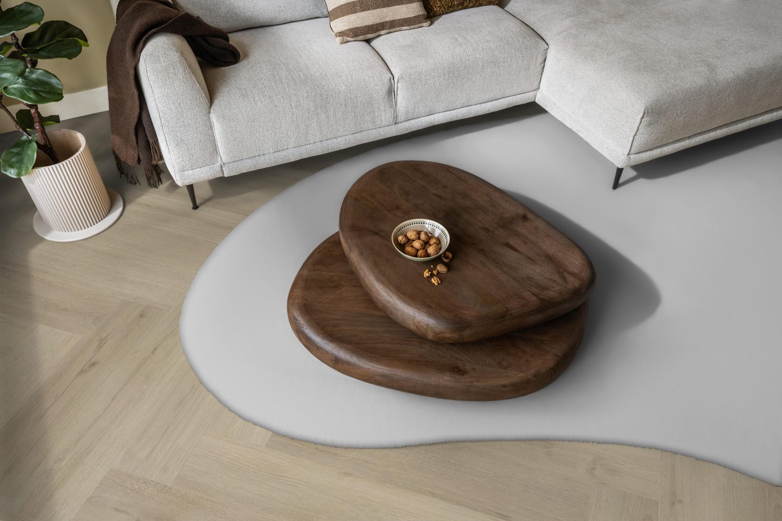 Ambiant pvc visgraat klik Spigato XL Valento Beige – sfeerfoto