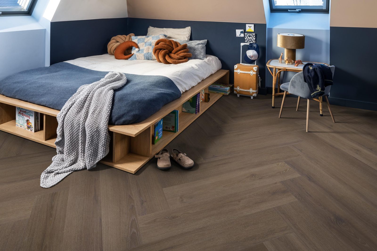 Ambiant pvc visgraat klik Spigato XL Valento Brown – sfeerfoto