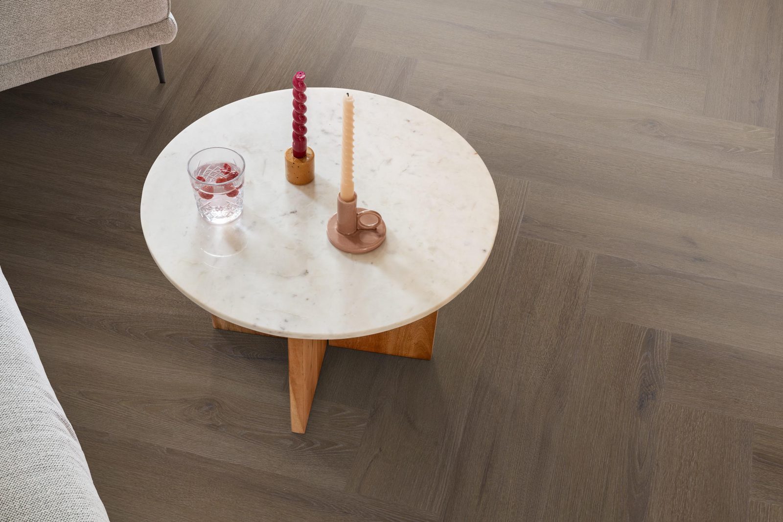 Ambiant pvc visgraat klik Spigato XL Valento Brown – sfeerfoto