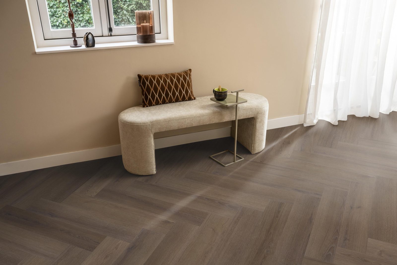 Ambiant pvc visgraat klik Spigato XL Valento Brown – sfeerfoto