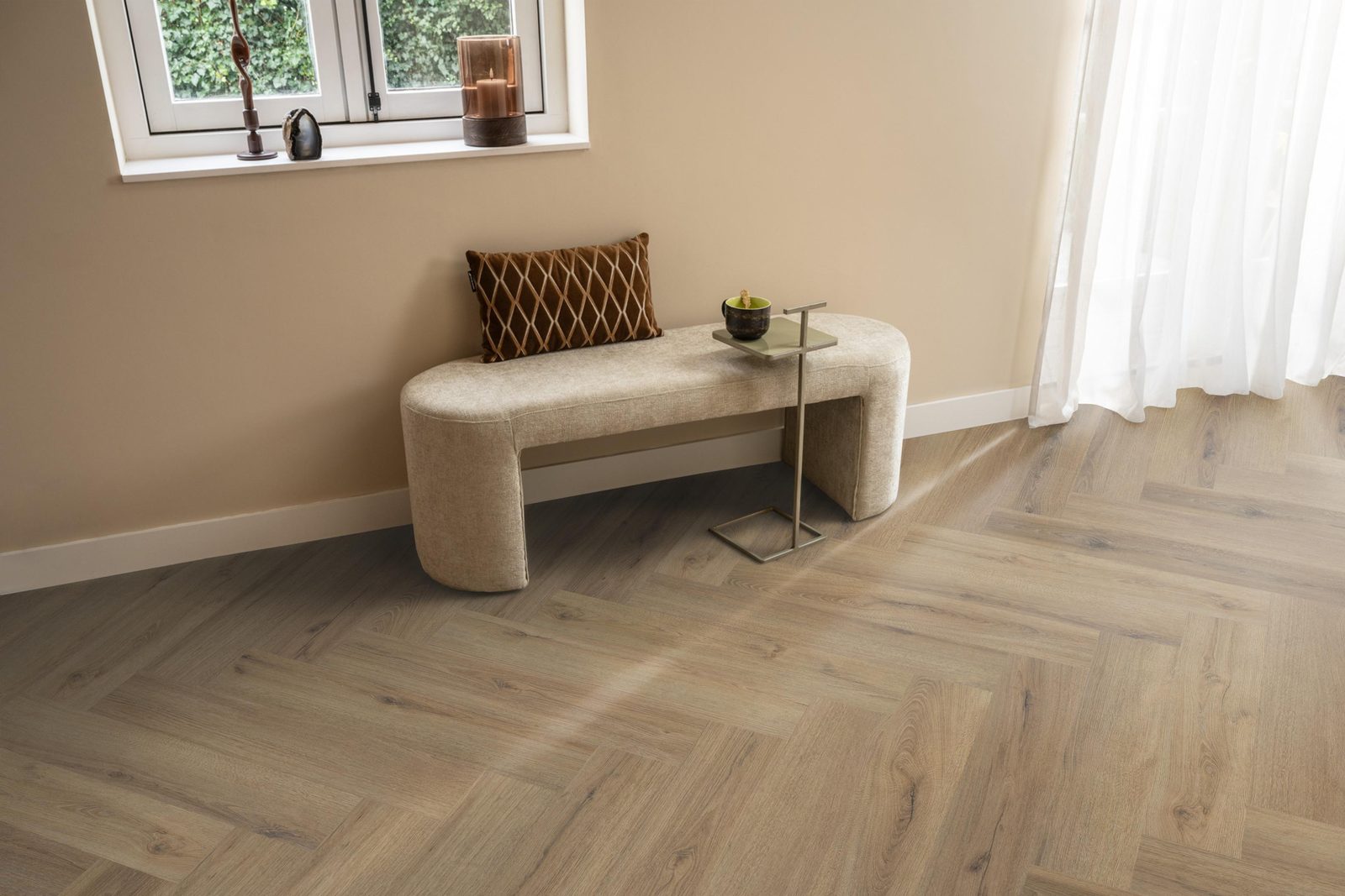 Ambiant pvc visgraat klik Spigato XL Valento Light brown – sfeerfoto