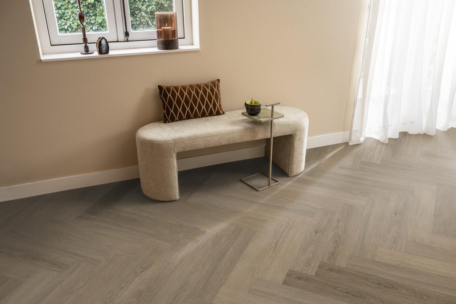 Ambiant pvc visgraat plak Spigato Viranto Smoky – sfeerfoto
