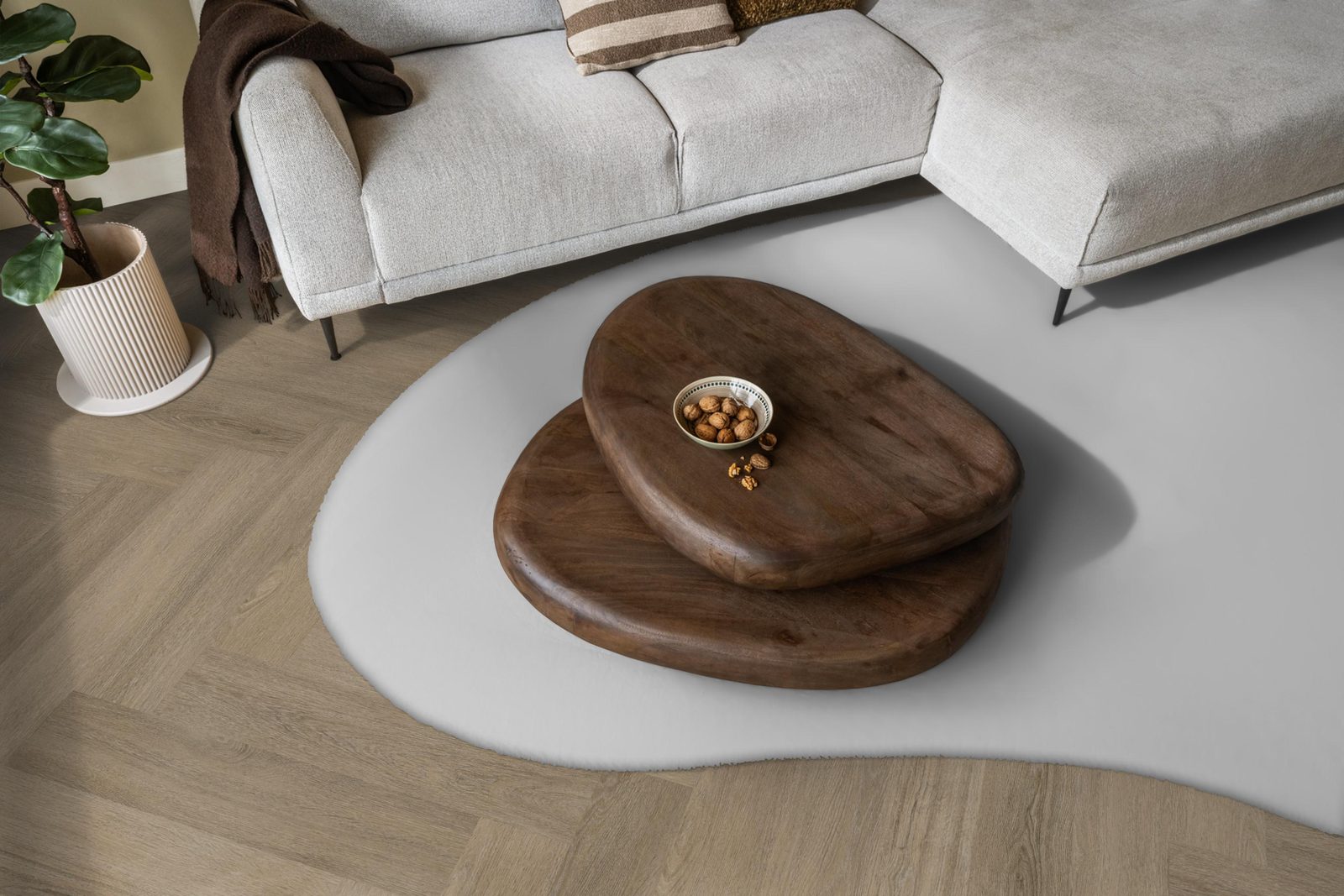 Ambiant pvc visgraat plak Spigato Viranto Smoky – sfeerfoto