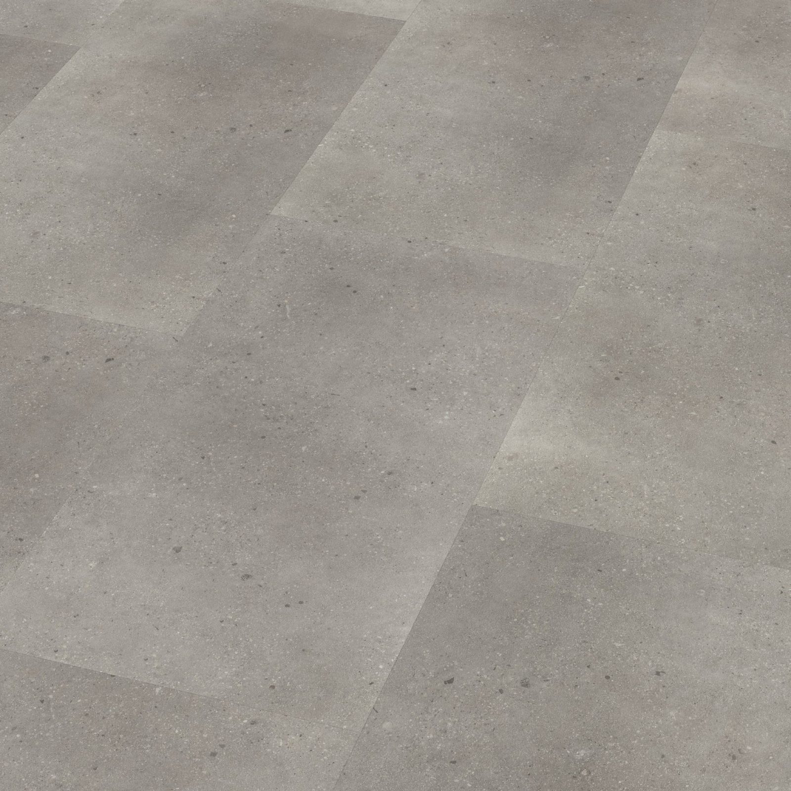 VTWONEN pvc klik tegel/betonlook Composite Light grey – kamervisualisatie