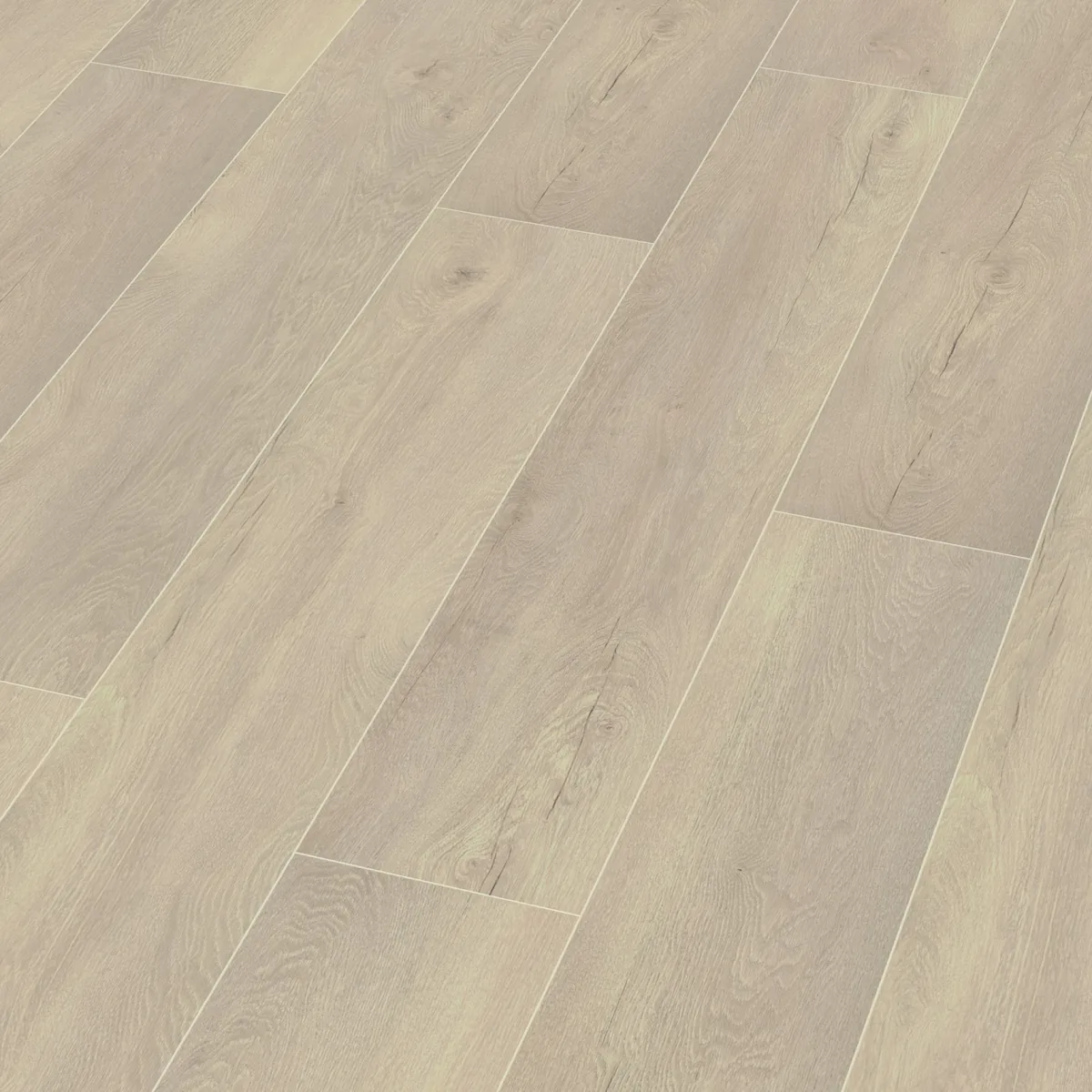 Union Square / Saarland wit eiken, laminaat schuin van boven, met de naden tussen de planken zichtbaar