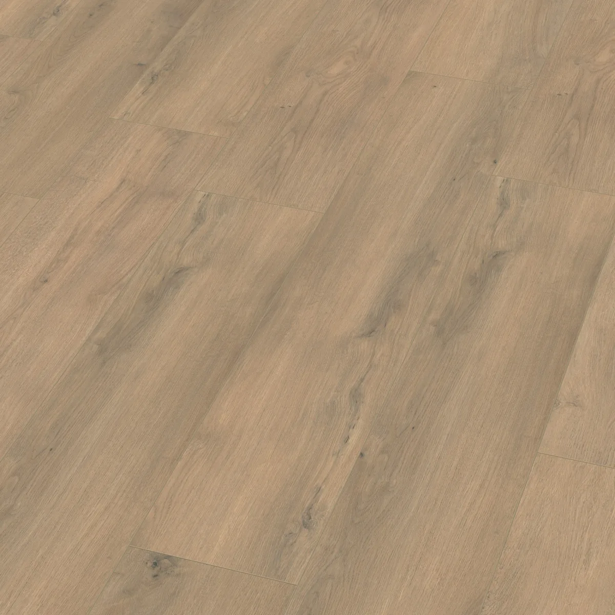 Marble Hill / Sereno beige eiken, laminaat schuin van boven, met de naden tussen de planken zichtbaar
