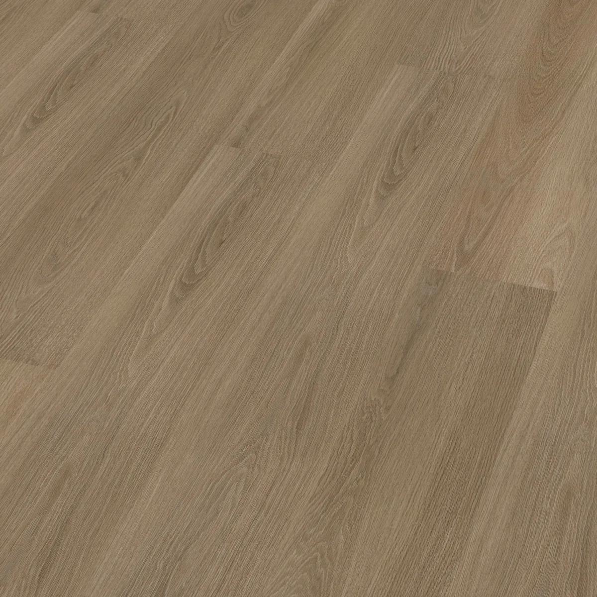 Brentford / Soleno Dark oak, plak pvc schuin van boven, met het verspringende legverband in beeld