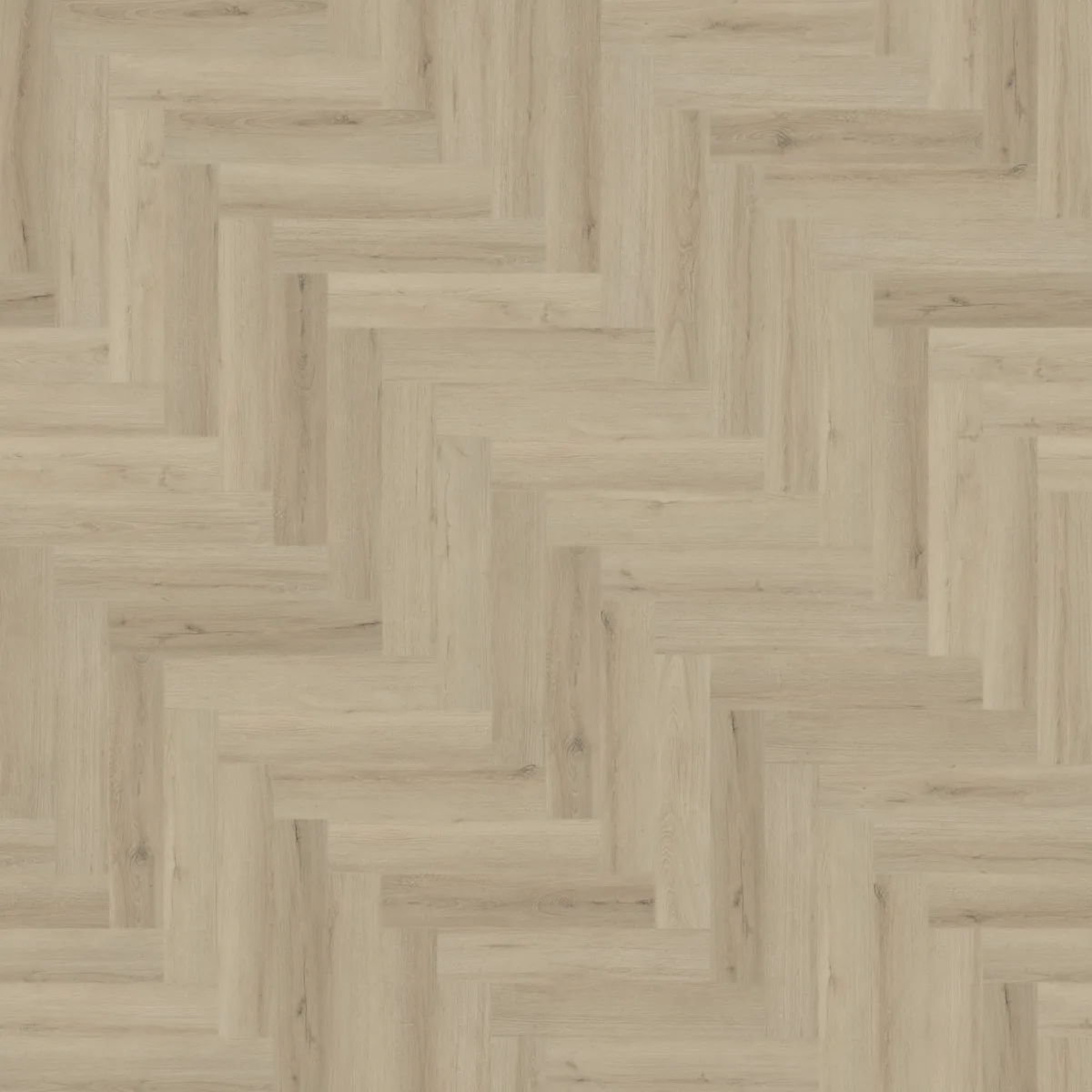 Greenford / Valento Beige, visgraat plak pvc van dichtbij, de houtnerf in beeld
