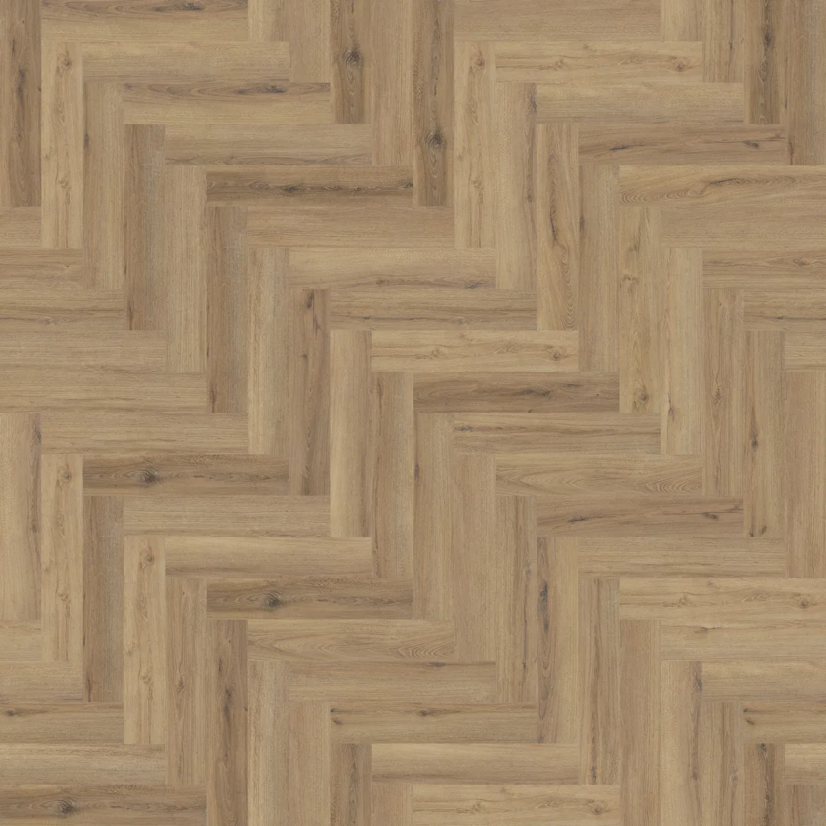 Greenford / Valento Light brown, visgraat plak pvc van dichtbij, de houtnerf in beeld