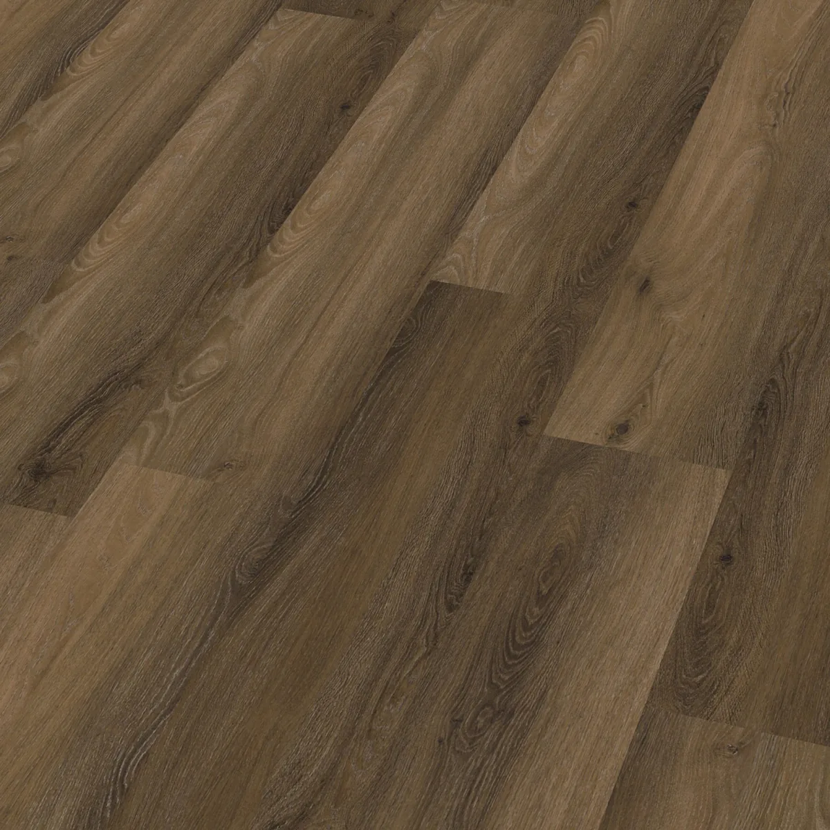 Paddington / Avanto Warm brown, klik pvc schuin van boven, met het verspringende legverband in beeld