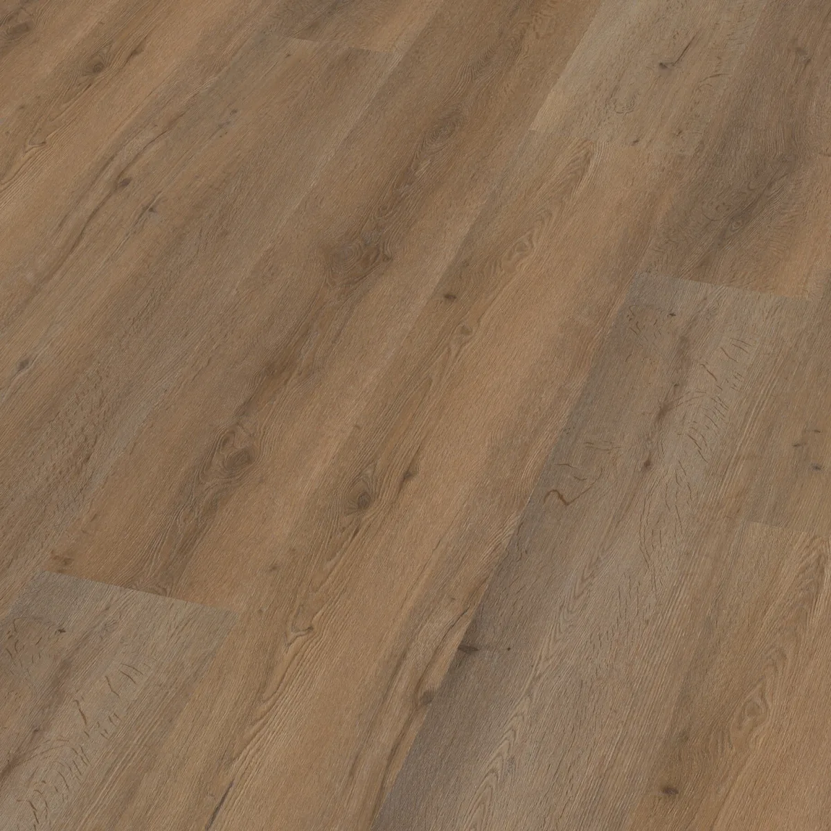Leyton / Vivero smoky, klik pvc schuin van boven, met het verspringende legverband in beeld