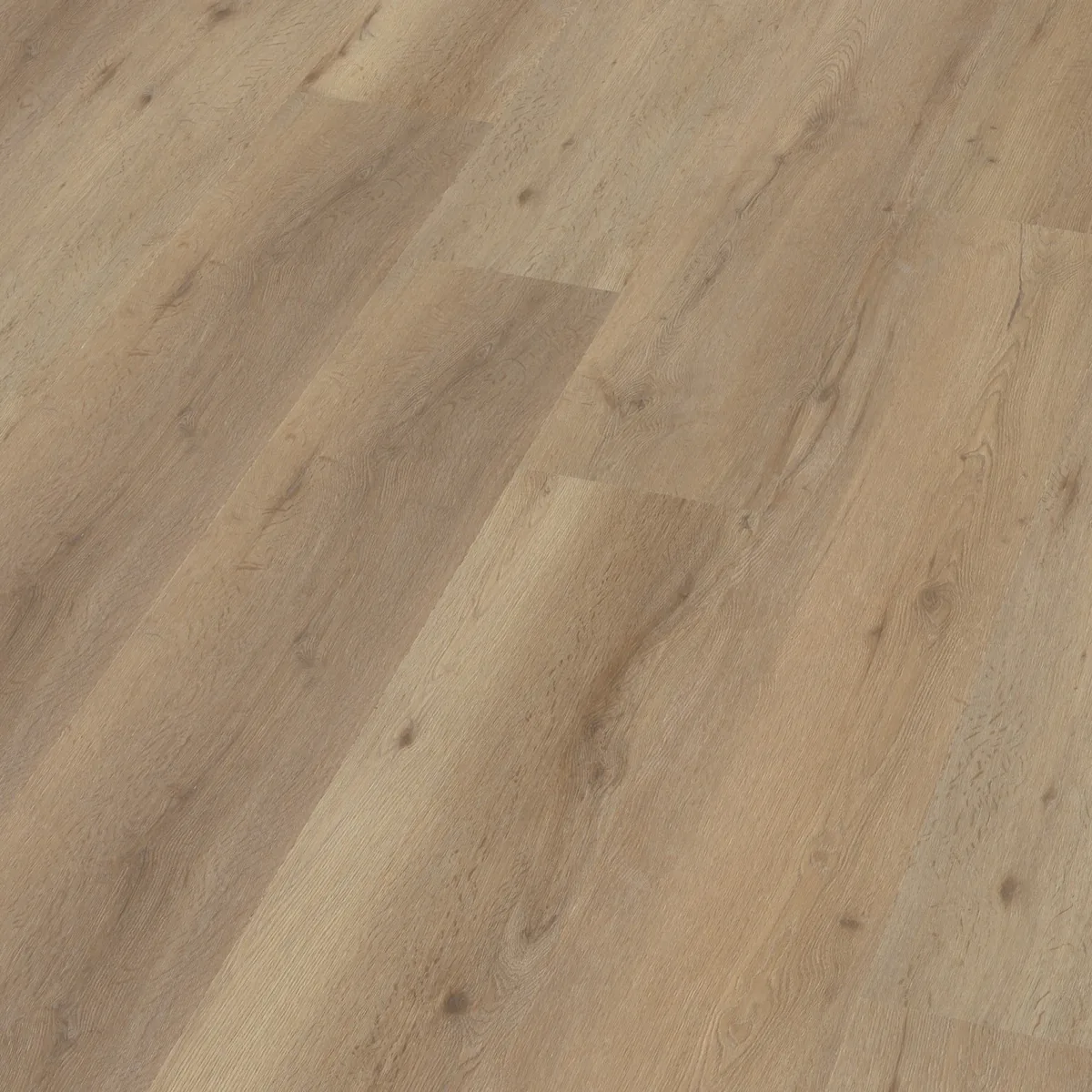 Leyton / Vivero natural oak, klik pvc schuin van boven, met het verspringende legverband in beeld