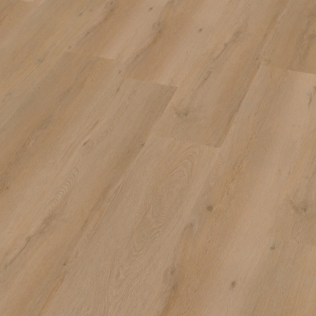 Leyton / Vivero warm oak, klik pvc schuin van boven, met het verspringende legverband in beeld