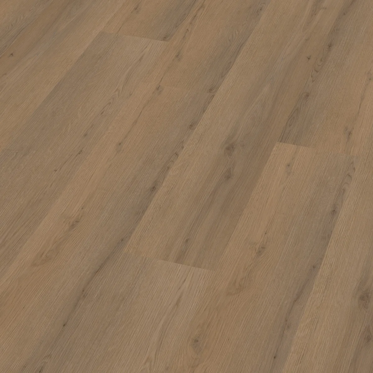 Barnet / Venera Dark oak, klik pvc schuin van boven, met het verspringende legverband in beeld