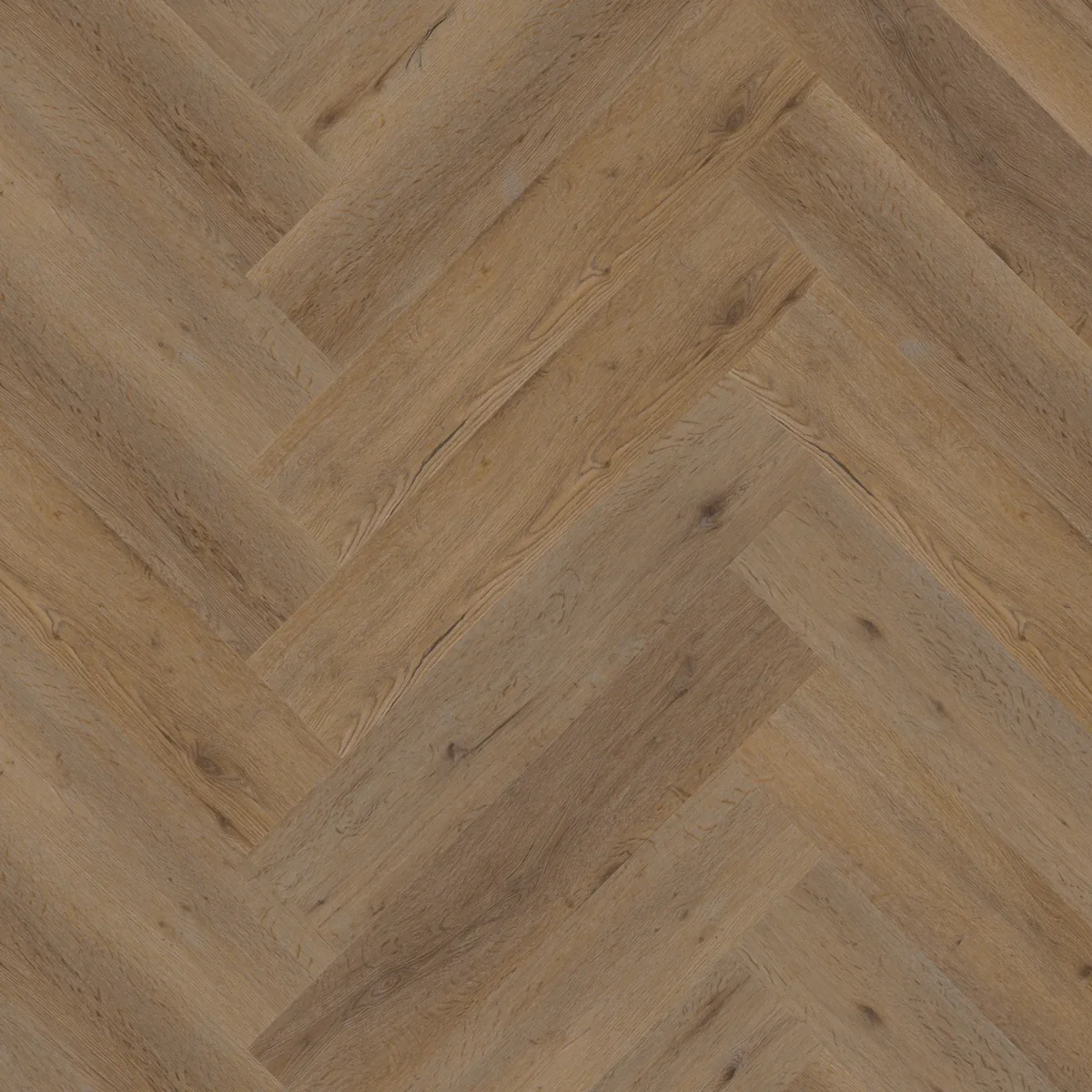 Leyton / Vivero smoky, visgraat plak pvc gelegd, recht van boven gezien