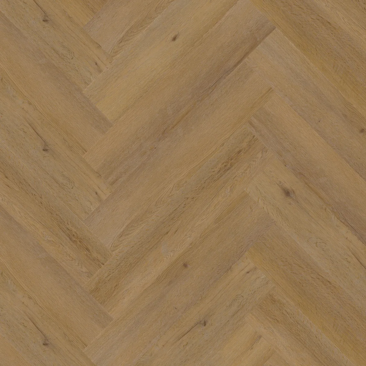 Leyton / Vivero dark oak, visgraat plak pvc gelegd, recht van boven gezien