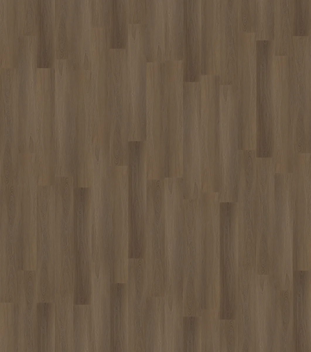 Fulham / Estino brown, plak pvc van dichtbij, de houtnerf in beeld