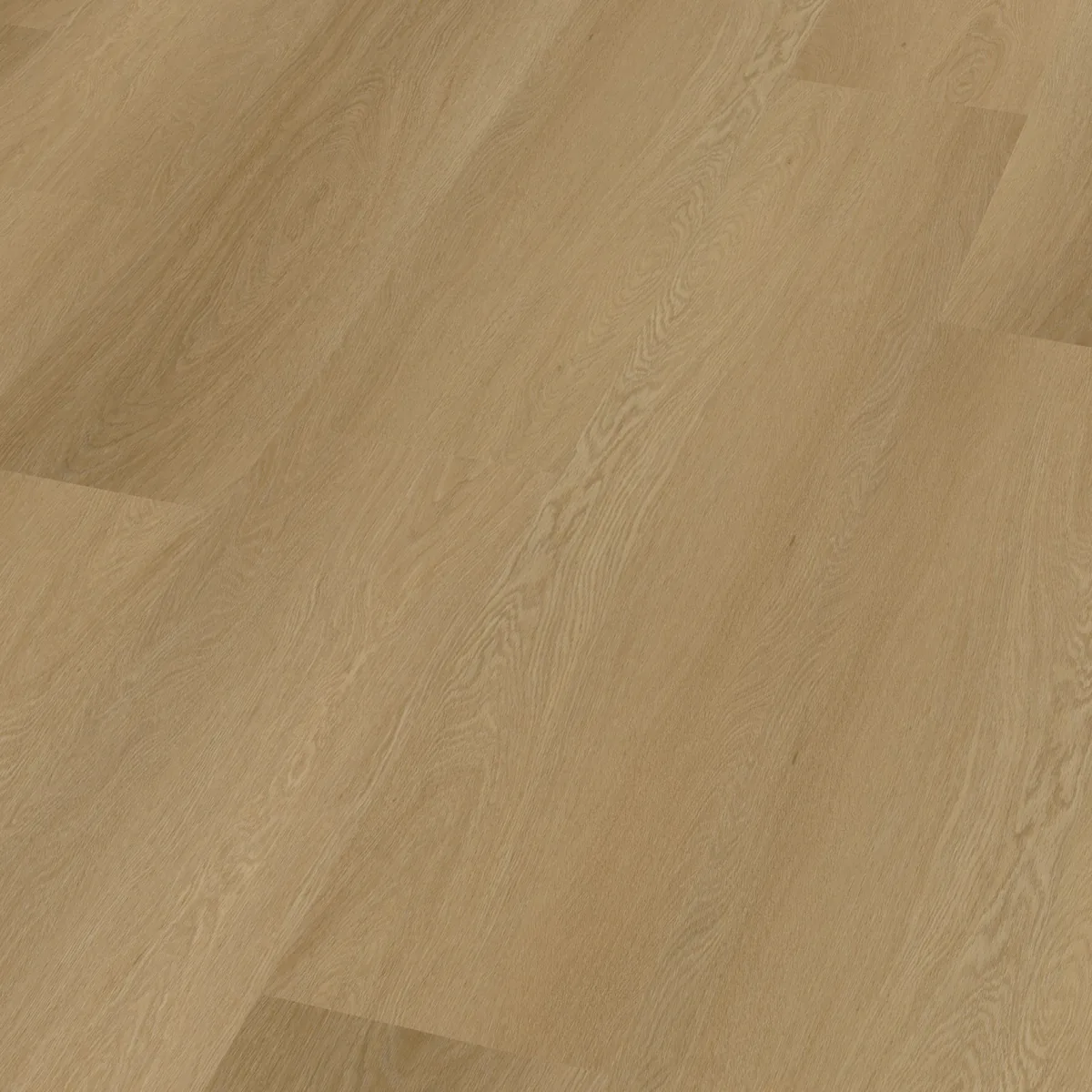 Fulham / Estino warm oak, klik pvc schuin van boven, met het verspringende legverband in beeld