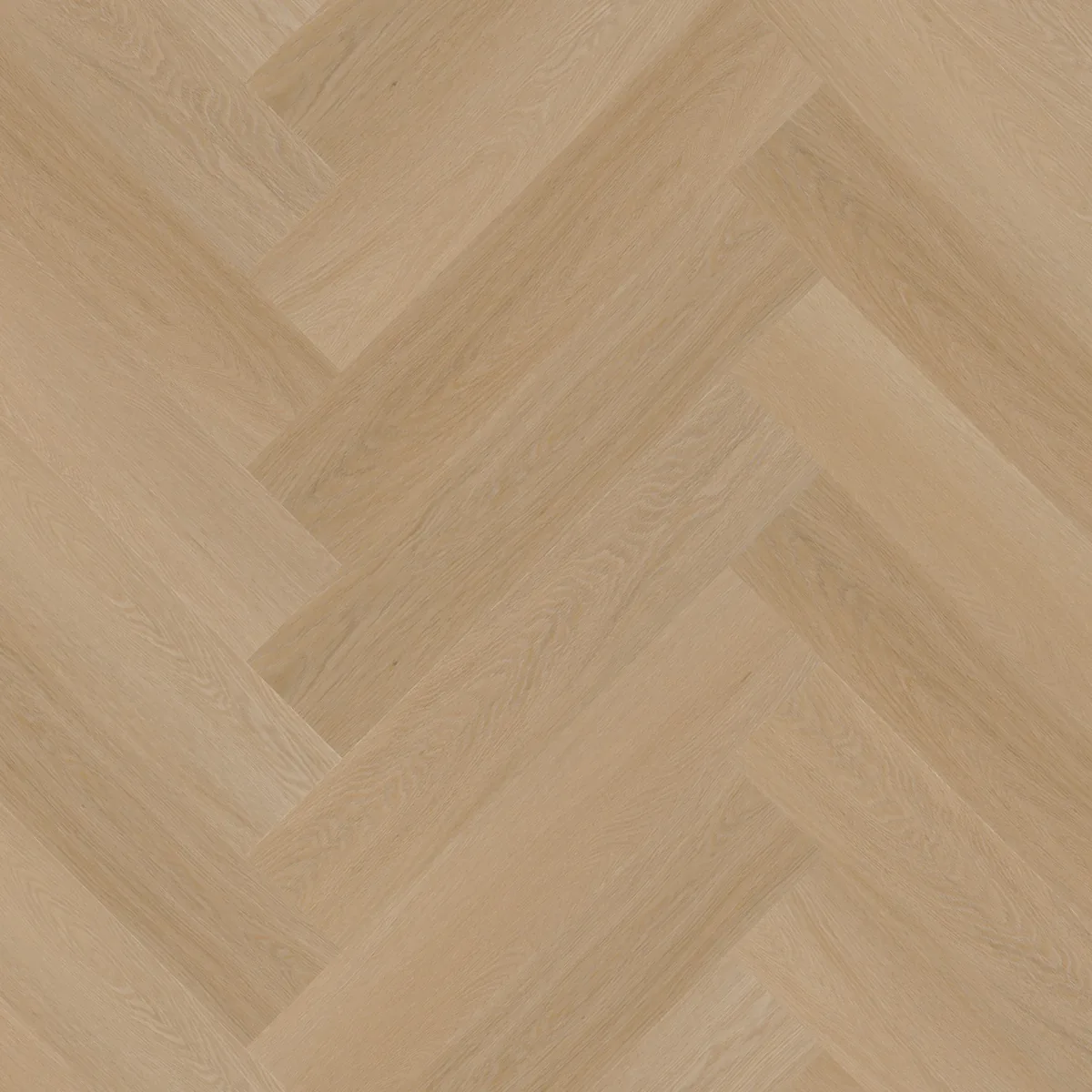 Fulham / Estino natural oak, visgraat plak pvc gelegd, recht van boven gezien