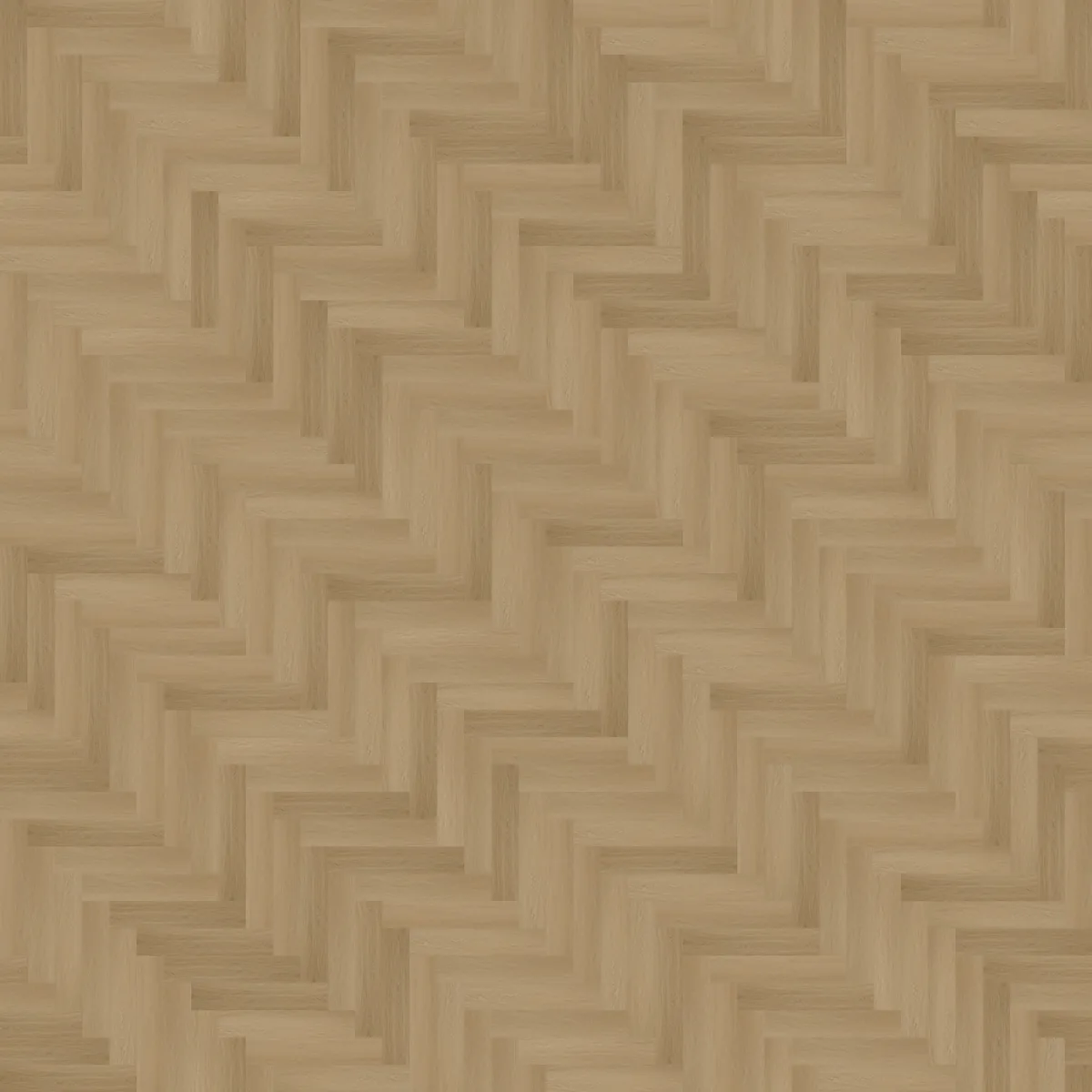 Fulham / Estino warm oak, visgraat plak pvc van dichtbij, de houtnerf in beeld