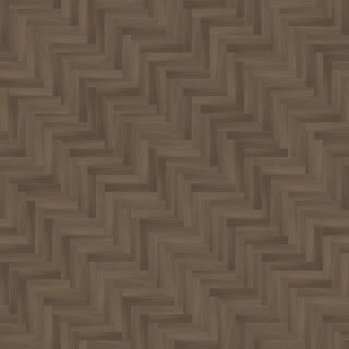 Fulham / Estino brown, visgraat plak pvc van dichtbij, de houtnerf in beeld