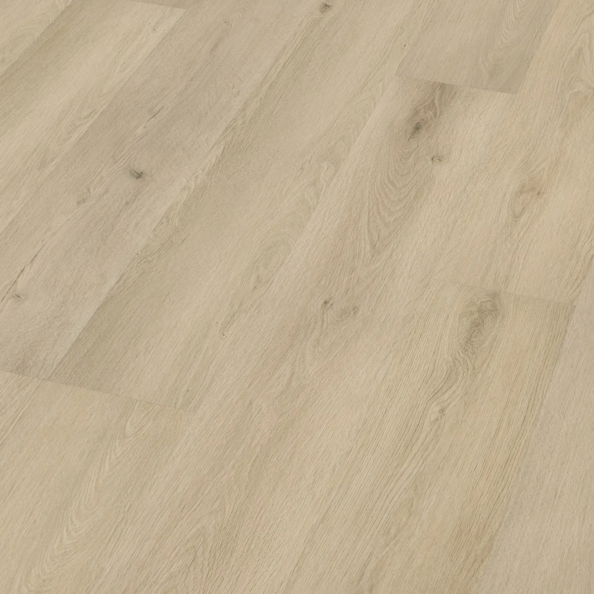 Mayfair / Marento warm oak, EVC-vloer schuin van boven, met het verspringende legverband in beeld
