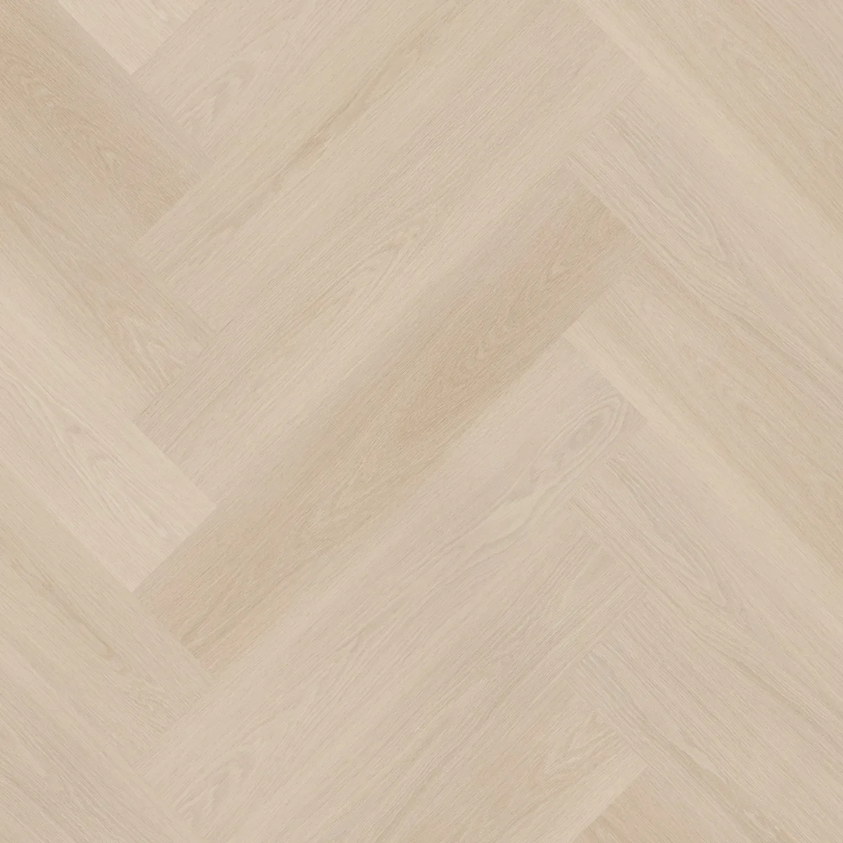 Brentford / Soleno Beige, visgraat plak pvc gelegd, recht van boven gezien