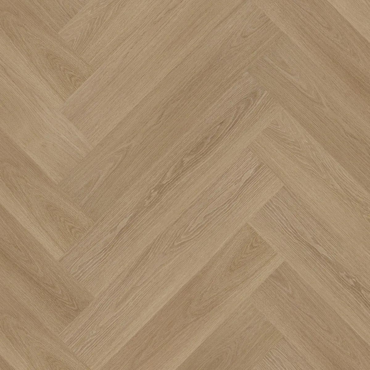 Brentford / Soleno Warm oak, visgraat plak pvc gelegd, recht van boven gezien